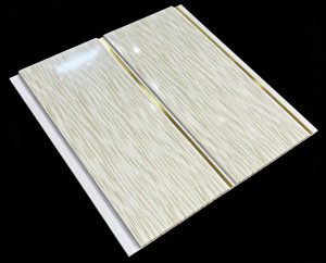 Middle Groove PVC Ceiling Panels With Gold Inlay Strips