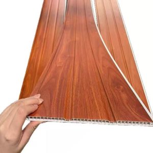 Wood Grain Two Groove PVC Ceiling Panel for Interior Decoration